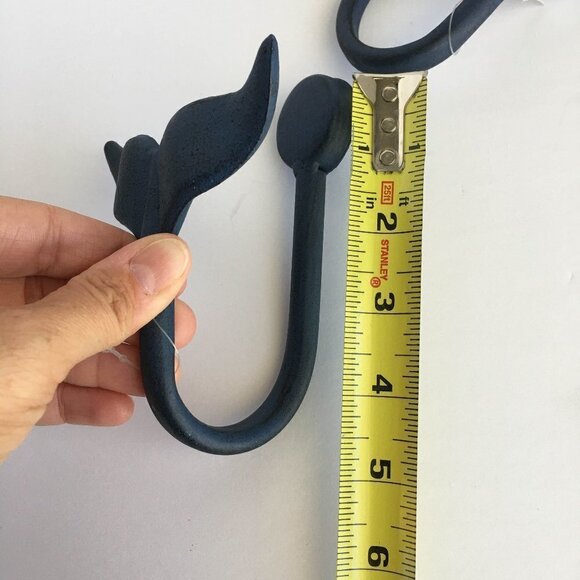 NEW Set of Two Blue Whale Tail Wall Hooks - Picture 5 of 6